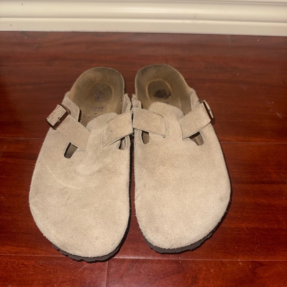 Taupe Suede/Leather Clog - Picture 2 of 2